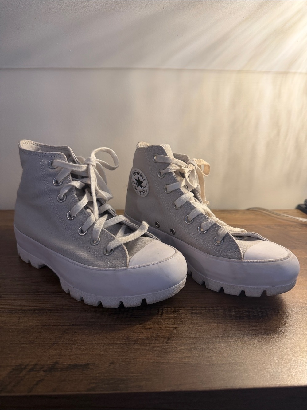 Converse Women's High Top Lug Sole Sneakers - Off-White